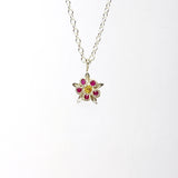 Necklace - Fancy Columbine with Pink Sapphire