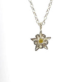 Necklace - Columbine with Yellow Sapphire