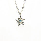 Necklace - Columbine with Swiss Blue Topaz