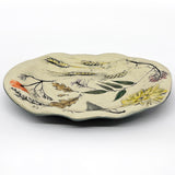 Platter, wavy - botanicals