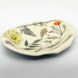 Platter, wavy - botanicals