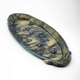 Platter - blue with botanicals