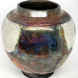 Raku Vase - Faceted