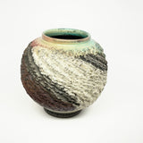 Raku Vase - Moon Jar Heavy Texture 2