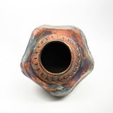 Raku Vase - Contorted Copper