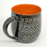 Mug - black with orange