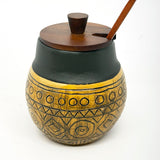 Lidded Jar - Yellow and Black