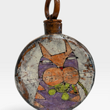 Lidded Vessel - Dog & Cat