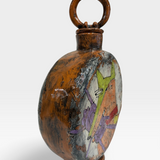 Lidded Vessel - Dog & Cat