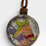 Lidded Vessel - Dog & Cat