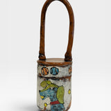 Lidded Vessel - Dogs