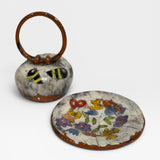 Lidded Dish, sm - bees