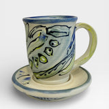 Espresso Cup & Saucer - Blue 1