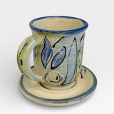 Espresso Cup & Saucer - Blue 1