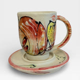 Espresso Cup & Saucer - Red