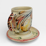 Espresso Cup & Saucer - Red