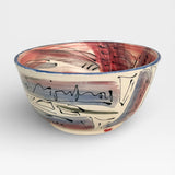 Serving Bowl, med - Blue and Red