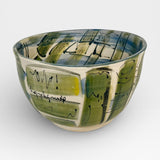 Serving Bowl, med deep - Blue and Green