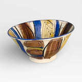 Serving Bowl, med - Brown/Blue Flare