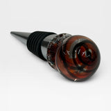 Wine Stopper - swirl of black and red