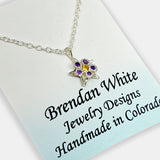 Necklace - Fancy Columbine with Amethyst