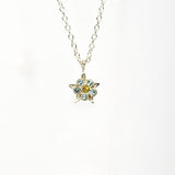 Necklace - Fancy Columbine with Swiss Blue Topaz