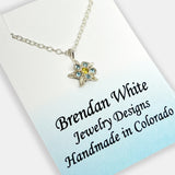 Necklace - Fancy Columbine with Swiss Blue Topaz