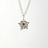 Necklace - Columbine with Amethyst