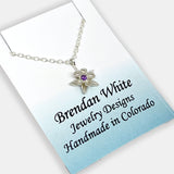 Necklace - Columbine with Amethyst