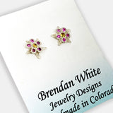 Earrings - Fancy Columbine with Pink Sapphire