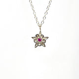 Necklace - Columbine with Pink Sapphire