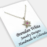 Necklace - Columbine with Pink Sapphire