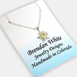 Necklace - Columbine with Yellow Sapphire