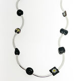 Necklace - fancy macaroni black