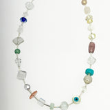 Necklace - party down in clear