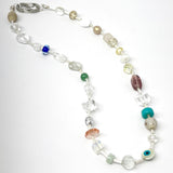 Necklace - party down in clear