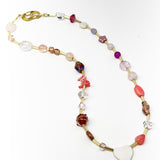 Necklace - party down in pinks