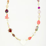 Necklace - party down in pinks