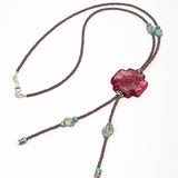 Necklace - bolo tie with cross