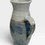 Pitcher - blue with celadon brush stokes