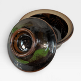 Bread Baker - Tenmoku and Black with Green Brush