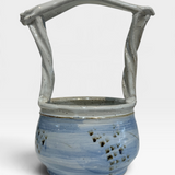 Basket - Coleman's White and Blue Brush