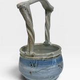 Basket - Coleman's White and Blue Brush