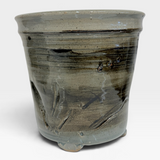 Footed Planter - Celadon Brushed Black