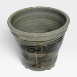 Footed Planter - Celadon Brushed Black