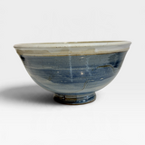 Footed Bowl - Coleman's White and Blue