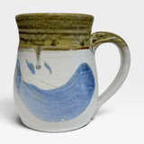 Mug, 16oz - Ash, Coleman's White, Blue Brush