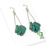 Earrings - Kingman Turquoise "corn"