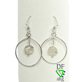 Earrings - Tourmalinated Quartz