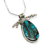 Necklace - fusion stick Hubei turquoise